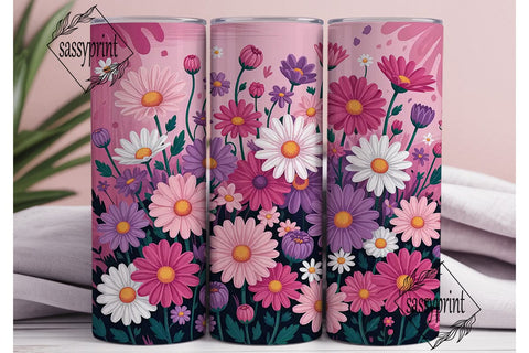 Daisy Dreams 20oz Tumbler Wrap Sublimation sassyprint 