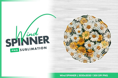 Daisy Field Illustration White and Yellow Flowers on Green Background Sublimation Regulrcrative 