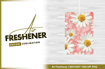 Daisy floral pattern on pink background Sublimation Regulrcrative 