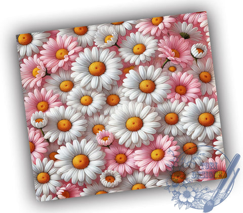 Daisy Floral Seamless 20oz Tumbler, Floral Tumbler, Seamless Design, Sublimation Wrap, 20oz Tumbler, Spring Decor, Flower Lover Gift Sublimation ToriDesigns 