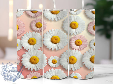 Daisy Floral Seamless 20oz Tumbler, Floral Tumbler, Seamless Design, Sublimation Wrap, 20oz Tumbler, Spring Decor, Flower Lover Gift Sublimation ToriDesigns 