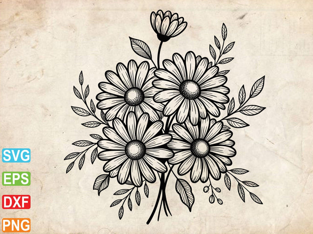 Daisy Floral Svg, Daisy Svg Cricut, Daisy Cut File SVG Creativeart88 