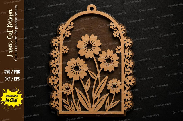 Daisy Flower Ornament SVG Laser Cut Svg Design SVG Regulrcrative 