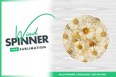 Daisy Flower Pattern with White Petals and Yellow Centers on Textured Background Sublimation Regulrcrative 