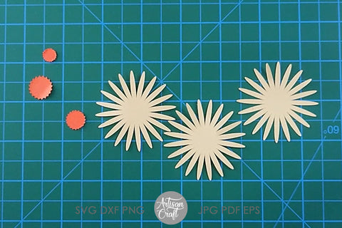 Daisy flower SVG, easy paper flowers SVG Artisan Craft SVG 