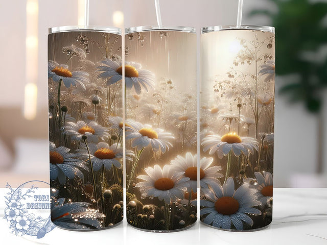 Daisy Flower Tumbler Wrap Design, Flower Tumbler Design, 20oz Daisy Wrap, Floral Tumbler PNG, Sublimation Flower Wrap, Daisy Cup Design, Flower Power Tumbler Sublimation ToriDesigns 