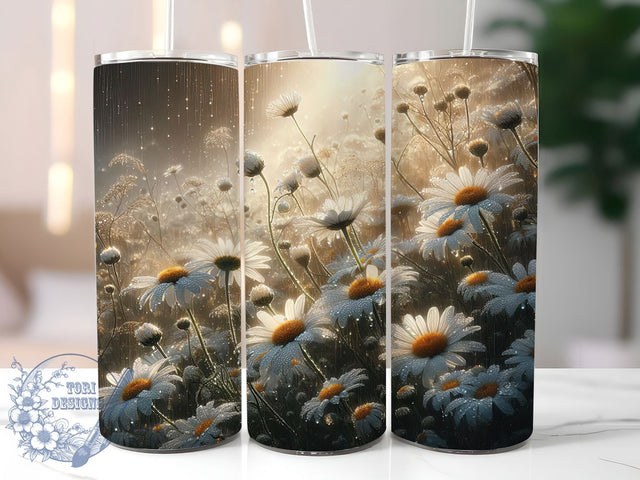 Daisy Flower Tumbler Wrap Design, Flower Tumbler Design, 20oz Daisy Wrap, Floral Tumbler PNG, Sublimation Flower Wrap, Daisy Cup Design, Flower Power Tumbler Sublimation ToriDesigns 