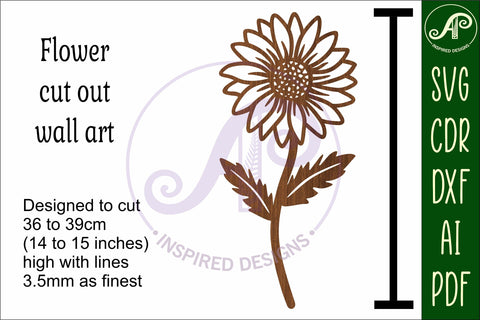 Daisy flower wall sign svg laser cut file SVG APInspireddesigns 