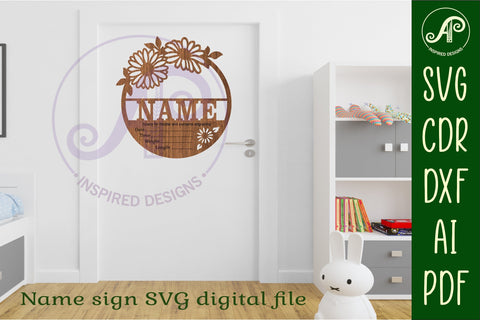 Daisy flowers Baby stats, Birth plaque, name sign SVG SVG APInspireddesigns 