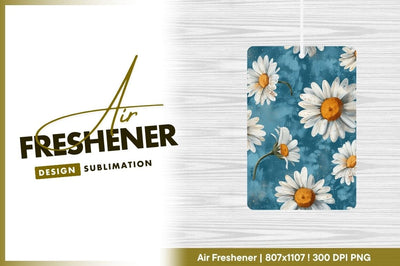 Daisy Flowers Pattern on Teal Background with Gold Splatter Illustration Sublimation Regulrcrative 