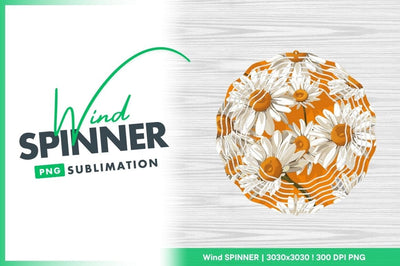 Daisy Flowers Pattern White Petals Orange Centers on Orange Background Sublimation Regulrcrative 