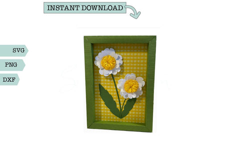 Daisy Get Well Frame Card SVG Sharia Morton Designs 