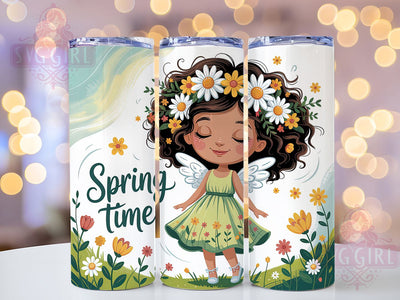 Daisy Girl Spring Time 20oz Tumbler, Cute Gift, Sublimation Wrap, Floral Mug, 20oz Tumbler Design, Young Girl Art, Spring Theme Sublimation SvggirlplusArt 