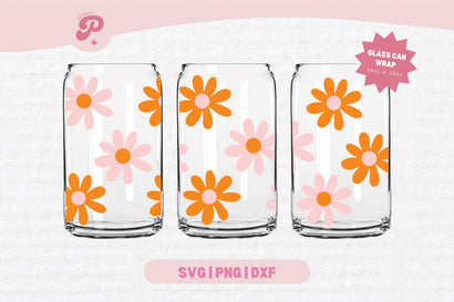 Daisy Glass Can SVG SVG Totally Posie 