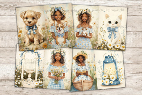 Daisy Junk Journal | Cottage Scrapbook SVG GlamArtZhanna 