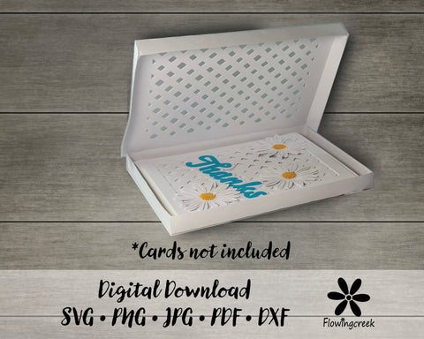 Daisy Lattice Gift Box SVG Cut File 3D Paper Flowingcreek 