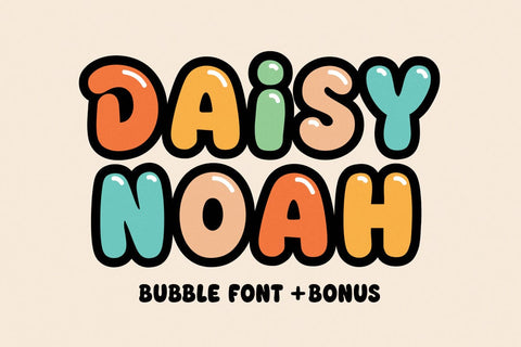 Daisy Noah - Bubble Groovy Font Font Jozoor 