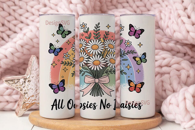 Daisy Oops Tumbler Wrap PNG Sublimation DesignSVG 