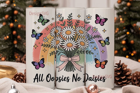 Daisy Oops Tumbler Wrap PNG Sublimation DesignSVG 