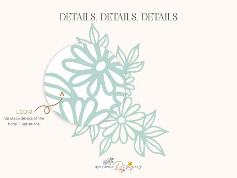 Daisy Paper Cut Swag SVG Aja Nicole Designs 