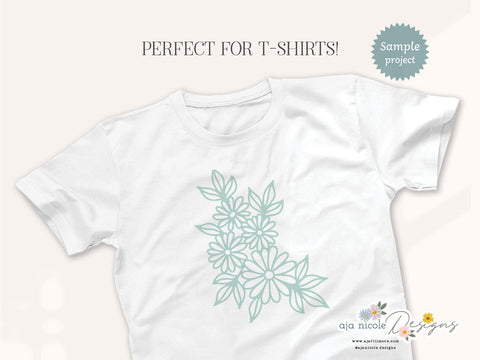 Daisy Paper Cut Swag SVG Aja Nicole Designs 