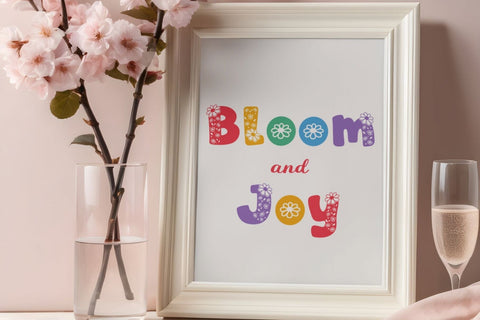 Daisy Petal Font Duo – Floral Decorative & Script Font Font AnningArts Design 