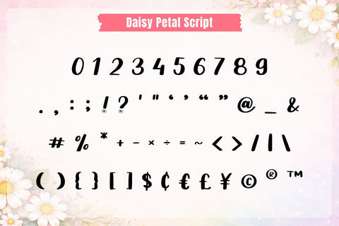 Daisy Petal Font Duo – Floral Decorative & Script Font Font AnningArts Design 