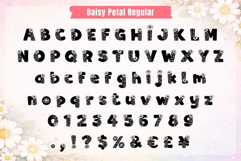 Daisy Petal Font Duo – Floral Decorative & Script Font Font AnningArts Design 