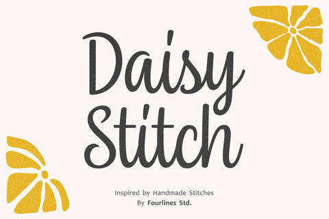 Daisy Stitch – A charming handwritten script font Font Four Lines Std. 