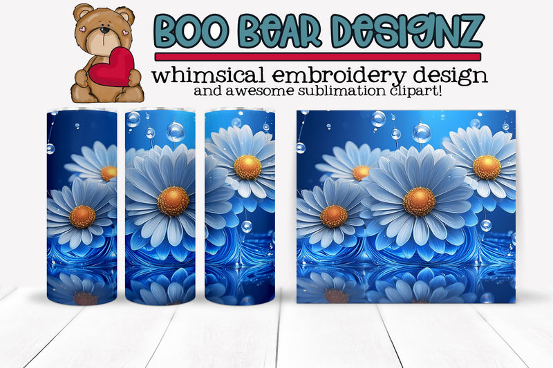 Daisy Sublimation tumbler wrap Sublimation Boo Bear Designz 