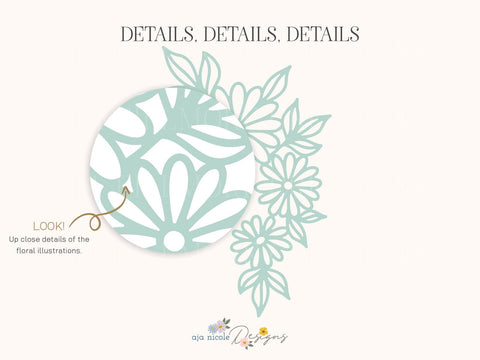 Daisy Swag Cut File SVG Aja Nicole Designs 