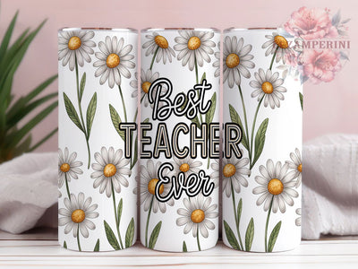Daisy Teacher Appreciation Tumbler Wrap, Daisy Design, Teacher Appreciation, Floral Teacher Gift, Sublimation Template, 20oz Tumbler Wrap, Education Gift Sublimation Li Zamperini 