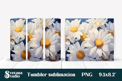 Daisy tumbler sublimation design Sublimation Svetana Studio 