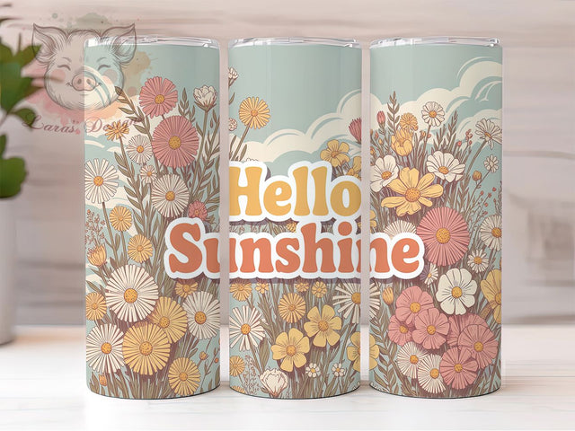 Daisy Wildflower Meadow Tumbler Wrap, Wildflower Pattern Cup, Spring Floral Gift, Garden Daisy Art, White Flower Tumbler, Meadow Flower Design, Natural Floral Pattern Sublimation Lara' s Designs 