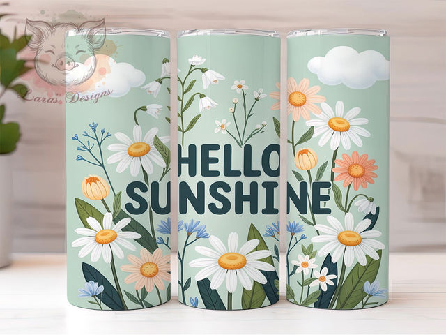 Daisy Wildflower Meadow Tumbler Wrap, Wildflower Pattern Cup, Spring Floral Gift, Garden Daisy Art, White Flower Tumbler, Meadow Flower Design, Natural Floral Pattern Sublimation Lara' s Designs 