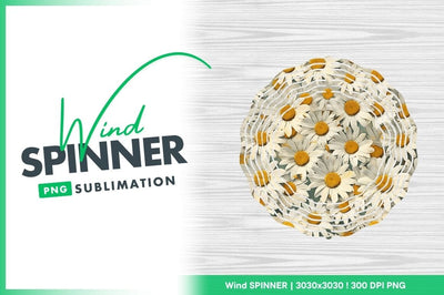 Daisy wind spinner round png sublimation template Sublimation Regulrcrative 
