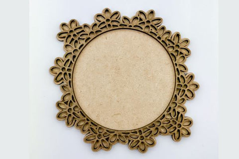 Daisy Wreath Monogram Nursery Sign Laser SVG SVG Crafting With Brenna 