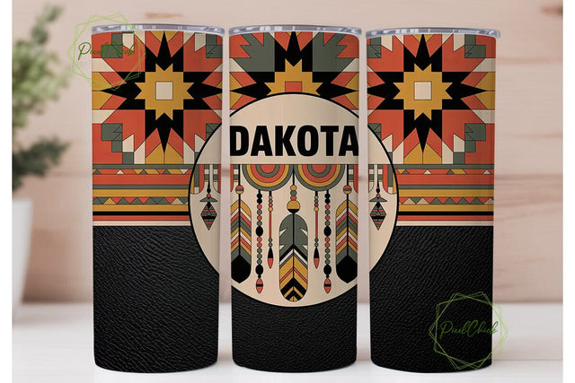 Dakota Tribal Tumbler Wrap Sublimation PixelChick 
