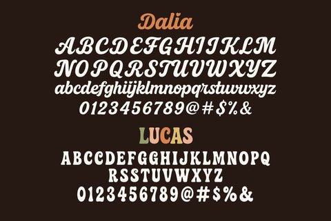 Dalia Lucas - Script Groovy Font Duo Font Jozoor 