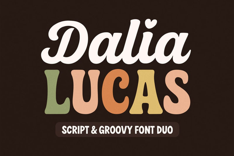 Dalia Lucas - Script Groovy Font Duo Font Jozoor 