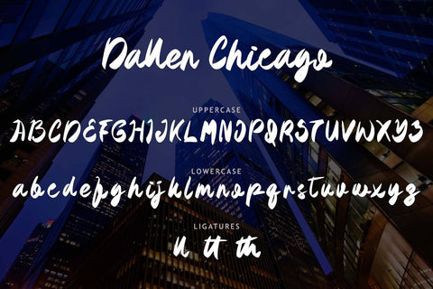 Dallen Chicago Font Prasetya Letter 