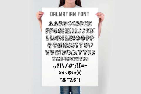 Dalmatian Font SVG, Installable Font, 101 Dalmatian Alphabet Font TonisArtStudio 