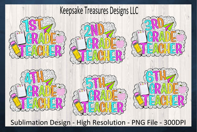 Dalmatian Grade Level Teacher Tees, Sublimation Individual PNG, Pre-K Through Six, Back To School Bundle, First Day of School T-Shirt Sublimation Keepsake Treasures Designs LLC. 