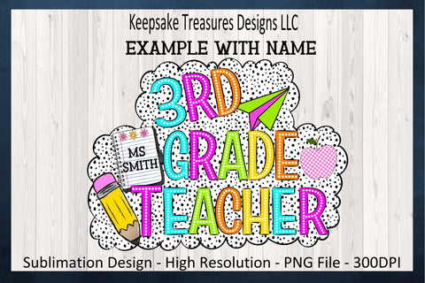 Dalmatian Grade Level Teacher Tees, Sublimation Individual PNG, Pre-K Through Six, Back To School Bundle, First Day of School T-Shirt Sublimation Keepsake Treasures Designs LLC. 