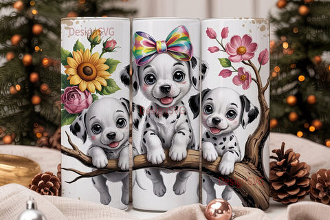 Dalmatian Puppies 20oz Tumbler Design Sublimation DesignSVG 