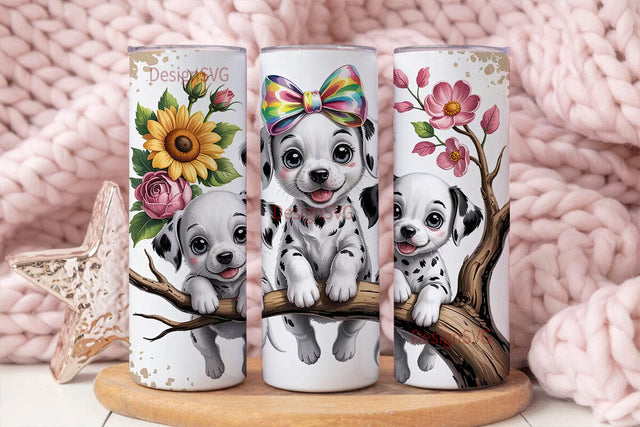 Dalmatian Puppies 20oz Tumbler Design Sublimation DesignSVG 