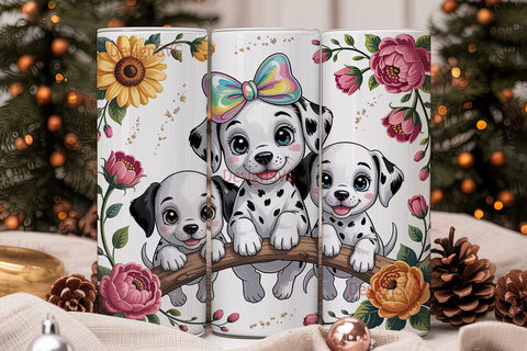 Dalmatian Puppies 20oz Tumbler Design Sublimation DesignSVG 