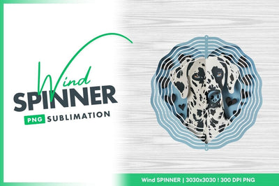 Dalmatian wind spinner round sublimation design Sublimation Regulrcrative 