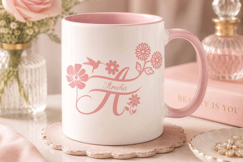 Damira Flower Monogram Font Prasetya Letter 