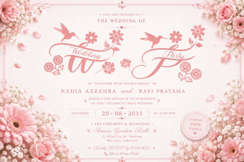 Damira Flower Monogram Font Prasetya Letter 